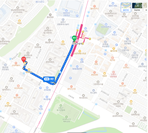다함세무법인 송파지점 오시는 길: 강동구청역에서 도보 약 8분
